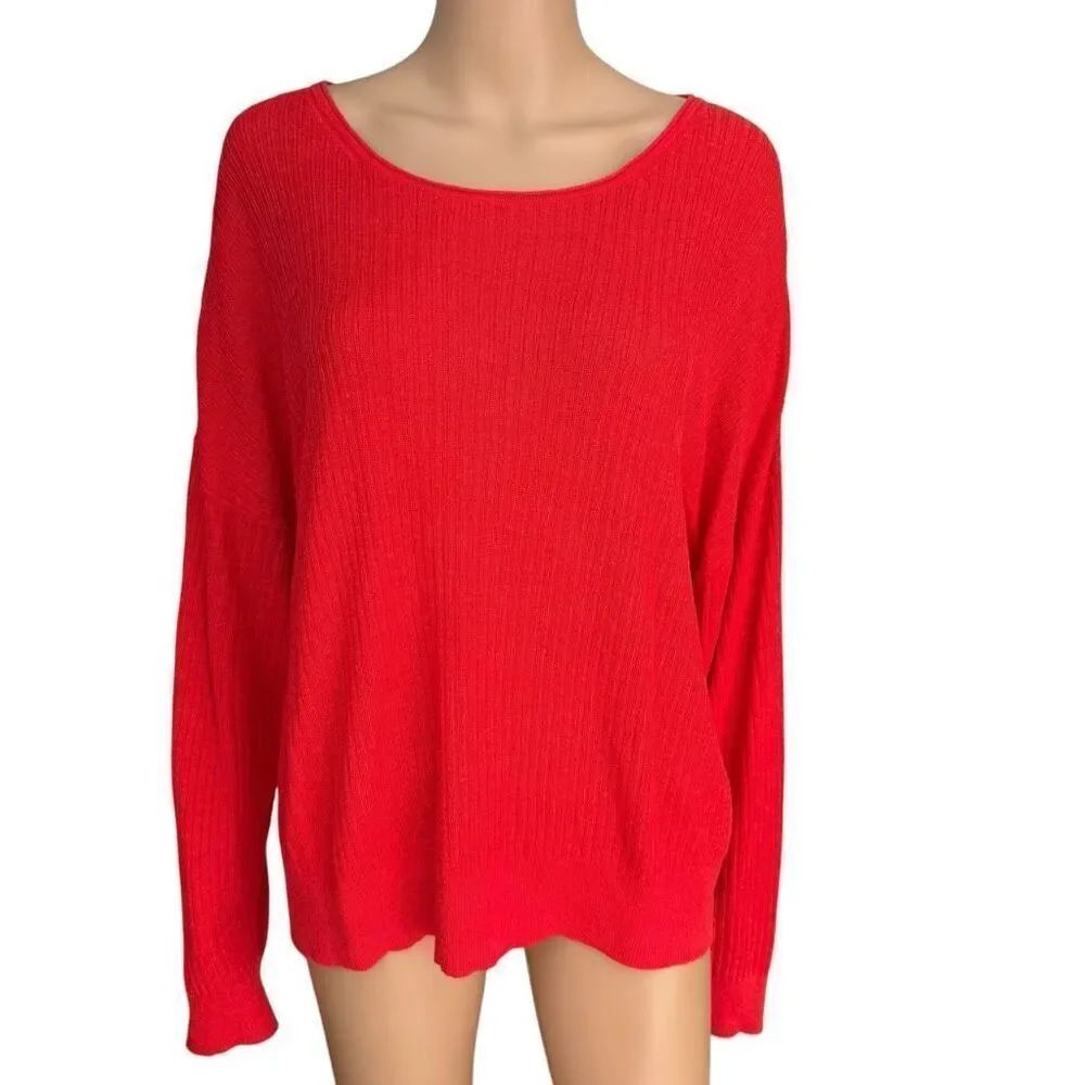 Banana Republic red linen blend sweater size XL